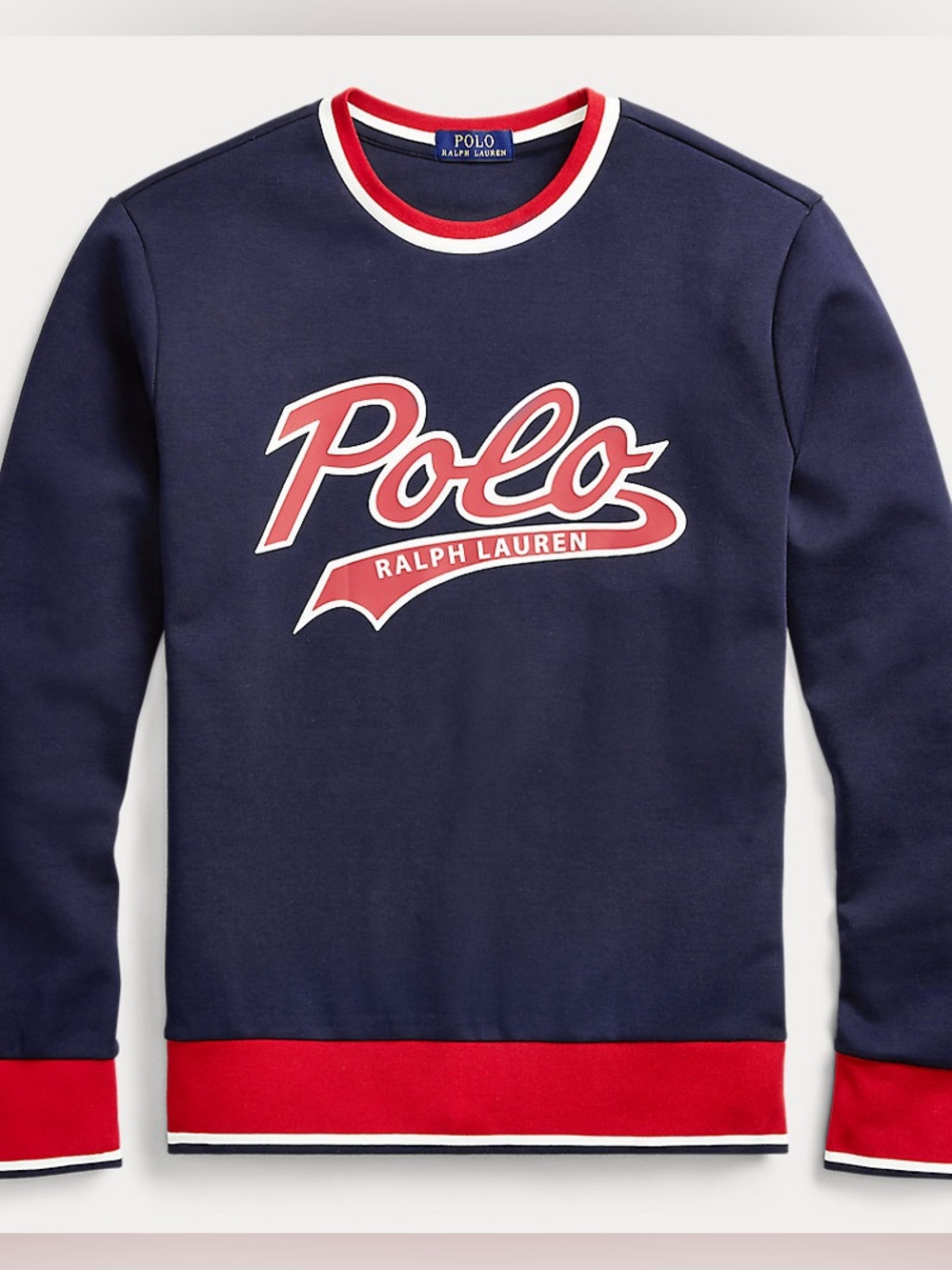 RALPH LAUREN POLO VINTAGE OO'S MENS SWEATSHIRT IN BLUE RED NWOT SZ XL - Picture 8 of 14